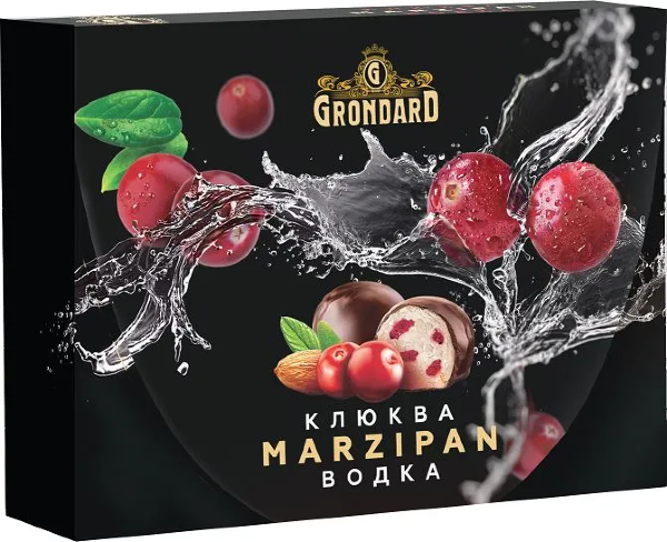 №1 TM Grondard       (10186) Конфеты глазированные Марципановые Клюква и Водка, 98г  в Полевской