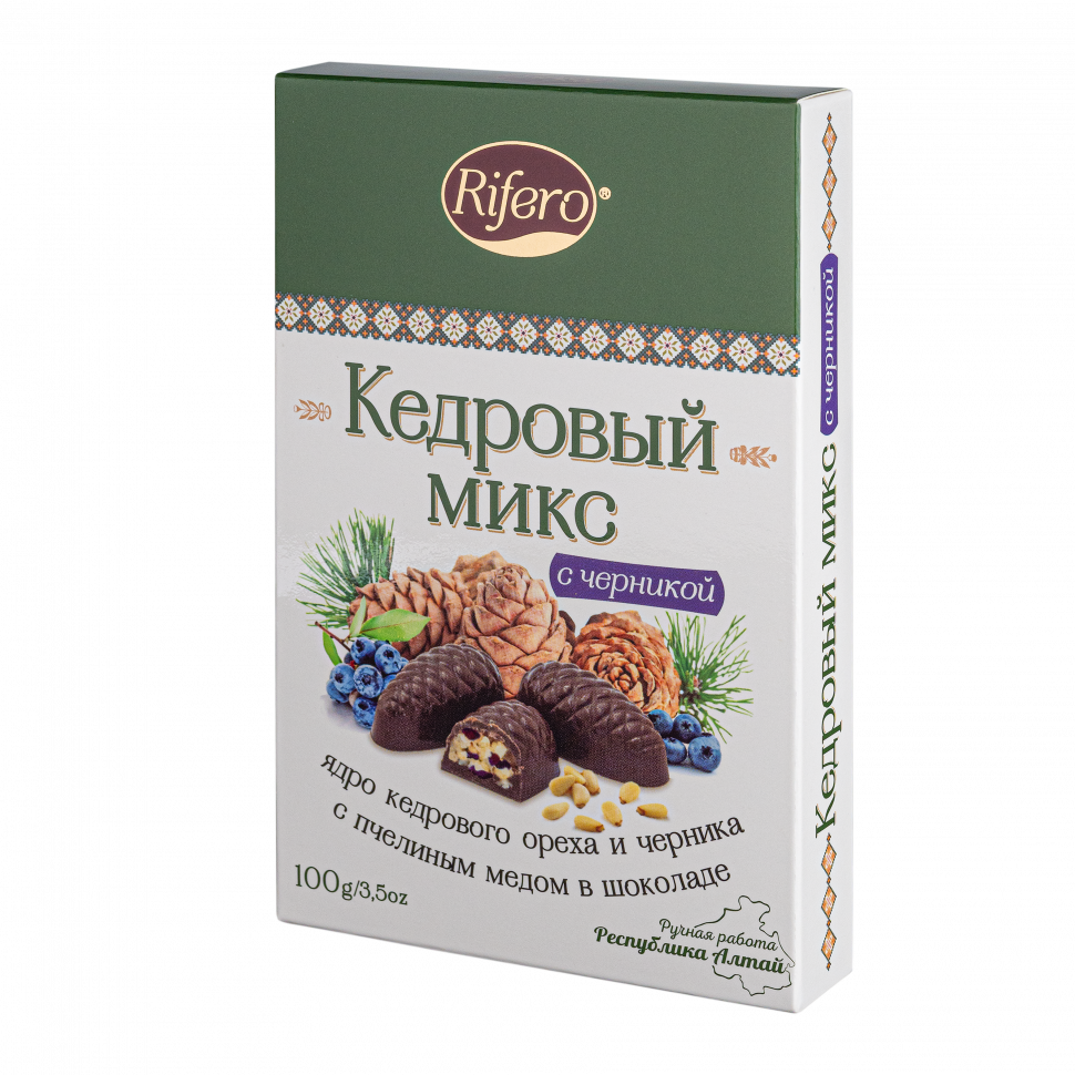  Риф и ко Конфеты "Кедровый микс ЧЕРНИКА" 100г       в Полевской