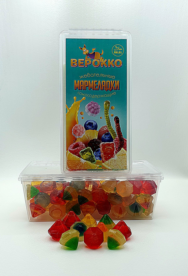 №2 Жевательный мармелад Самоцветы, 250г      в Полевской